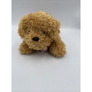 BARBIE MATTEL 2005 Interactive Brown Plush Puppy Dog 10.5" Barking Sounds Works